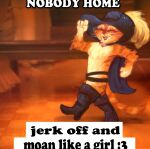 absurd_res anthro belt boots cape clothing domestic_cat dreamworks english_text eyes_closed felid feline felis footwear fur hat headgear headwear hi_res male mammal meme open_mouth orange_body orange_fur photo_background photography_(artwork) puss_in_boots_(character) puss_in_boots_(dreamworks) raised_arm smile solo standing suggestive_text tabby_cat tail text walking wh0reybatz whiskers