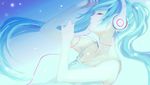  aqua_hair bad_id bad_pixiv_id closed_eyes hatsune_miku headphones long_hair sleeping solo twintails vocaloid zombie_neko 