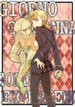  aneueo blonde_hair blue_eyes braid giorno_giovanna gold_experience jojo_no_kimyou_na_bouken multiple_boys single_braid stand_(jojo) 