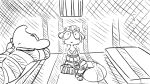 16:9 animal_crossing anthro bodily_fluids clothed clothing crying dragonweirdo duo elephantid hi_res male mammal marshal_(animal_crossing) monochrome nintendo prison prison_bars prison_cell prison_uniform prisoner proboscidean rodent sciurid tail tears tree_squirrel widescreen