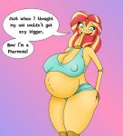 anthro big_breasts big_butt breasts butt butt_grab clothing equestria_girls female foxtide888 generation_7_pokemon hand_on_butt hasbro hi_res huge_breasts huge_butt lingerie my_little_pony nintendo nipple_outline pacificside18 pheromosa pokemon pokemon_(species) pregnant pregnant_female solo speech_bubble sunset_shimmer_(eg) ultra_beast