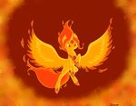  abstract_background adventure_time animal_ears cutie_mark english_text equine female fire fire_hair flame_princess friendship_is_magic gem horn horse jewel mammal my_little_pony ponification pony pumkinpie16 signature solo text warm_colors winged_unicorn wings 