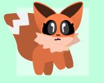 ambiguous_gender big_ears big_tail black_eyes canid canine feral fluffy fox fur green_background invalid_tag mammal neck_tuft orange_body orange_fur owo simple_background solo solo_focus tail tuft virusarejay