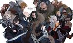  armor bad_id bad_pixiv_id balin beard bifur blood blood_on_face bofur bombur dori_(the_hobbit) dwalin facial_hair fili gloin kili_(the_hobbit) kuroihato multiple_boys nori_(the_hobbit) oin ori_(the_hobbit) sword the_hobbit thorin_oakenshield weapon 