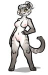 alpha_channel anthro biped breasts countershade_fur countershade_torso countershading felid female fur genitals grey_body grey_fur hair jam_(artist) mammal nude pantherine pussy simple_background solo tail tiger transparent_background