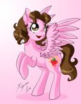  brown_hair cutie_mark equine female feral friendship_is_magic fur hair horse mammal my_little_pony open_mouth original_character pegasus pink_fur pink_theme plain_background pony shinta-girl solo spread_wings text wings 