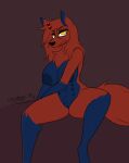 absurd_res anthro areola big_areola big_breasts breasts cumcadaver curvy_figure demon female genitals hi_res horn hybrid mammal nipples procyonid pussy raccoon solo teats thick_thighs voluptuous