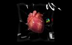  absurdres bag barcode black_background heart_(organ) highres iren_krkt no_humans organs original plastic_bag simple_background 