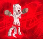  abstract_background ambiguous_gender brony2you deadman_wonderland equine eyes_closed female friendship_is_magic gloves grimdark hair horse mammal my_little_pony open_mouth ponification pony shiro_(deadman_wonderland) silver_hair solo text white_hair 
