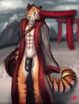  big feline fluffy huge male mammal mountain nude penis robe sarki tail_band tiger 