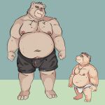 anthro barely_visible_genitalia bear bulge clothed clothing cosmic51moon daniel_(cosmic51moon) duo father_(lore) father_and_child_(lore) father_and_son_(lore) genitals hi_res male mammal parent_(lore) parent_and_child_(lore) parent_and_son_(lore) size_difference son_(lore) underwear underwear_only