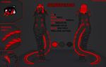  eliana-asato female hair horn hybrid long_tail red_eyes red_hair red_spines reptilian short_hair standing 