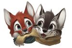  anthro avoid_posting canine conditional_dnp cute duo feline fox fur grey_fur mammal scarf silverfox5213 tani_da_real 