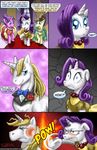  angry comic dress english_text friendship_is_magic my_little_pony pluckyninja prince_blueblood_(mlp) punch rarity_(mlp) text 