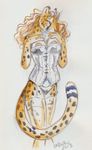  breasts cheetah corset feline female heather_bruton mammal nipples 
