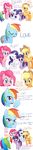  blonde_hair blue_eyes comic cowboy_hat cutie_mark english_text equine female feral friendship_is_magic green_eyes hair hat horn horse mammal multi-colored_hair my_little_pony negativefox open_mouth parody pegasus pink_hair pinkie_pie_(mlp) plain_background pony purple_eyes purple_hair rainbow_dash_(mlp) rarity_(mlp) tales_of_vesperia text twilight_sparkle_(mlp) two_tone_hair unicorn white_background wings 