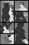  balls bear big_penis black_and_white canine chubby claws comic dbruin dog english_text erection eyes_closed fellatio flaccid fur gay greyscale humanoid_penis male mammal monochrome muscles nude oral oral_sex penetration penis sex text vein 