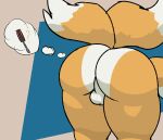 absurd_res anthro balls big_butt butt clothing dinim genitals hi_res legwear male male/male miles_prower mostly_nude presenting sega solo sonic_the_hedgehog_(series) tail thick thigh_highs