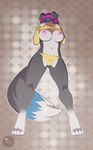  canine clothed clothing dog female flashing mammal panties perspective skimpy solo spearfrost underwear 