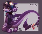  cute dragon eyewear glasses hair hindpaw horn paws punk purple_hair rudragon scarf wings zudragon 