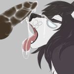 absurd_res after_fellatio after_oral after_sex ambiguous_gender animal_genitalia animal_penis anthro black_penis bodily_fluids canid canine canine_genitalia canine_penis cum cum_drip cum_drool cum_in_mouth cum_inside cum_on_penis cum_on_tongue dripping eyes_closed eyewear fennec_fox fox genital_fluids genitals glasses hi_res hyena knot male_(lore) mammal open_mouth oral penis starryprince tongue tongue_out true_fox