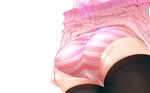  ass nanana original panties striped_panties thighhighs underwear white 