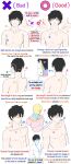  1boy black_hair commentary english_commentary english_text guide highres how_to male_focus multiple_views original short_hair simple_background white_background yoshimura_takuya 