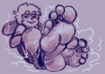 5_toes anthro feet foot_fetish foot_focus humanoid_feet male musk plantigrade pozole pozole_(character) soles solo toes