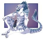  animal_genitalia balls genitals hi_res knot looking_at_viewer male muscular omez open_mouth open_smile penis sergal sheath sitting smile solo tail tail_tuft teeth tongue tongue_out tuft 