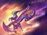  celestia centaur crown equine female flying friendship_is_magic hair horse human long_hair mammal multi-colored_hair my_little_pony pony princess princess_celestia_(mlp) royalty sky solo stars taur text text_english wings 