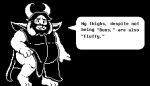 anthro asgore_dreemurr barakatalogue belly bovid caprine clothing digital_media_(artwork) english_text floppy_ears fur goat hi_res horn male mammal overweight pixel_(artwork) robe solo text thick_thighs undertale_(series) white_body white_fur wide_hips