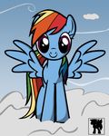  cloud equine female feral friendship_is_magic fur hair horse j5furry looking_at_viewer mammal multi-colored_hair my_little_pony pegasus pony purple_eyes rainbow_dash_(mlp) rainbow_hair smile solo wings 