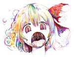  bad_id bad_pixiv_id blood blood_in_mouth colorful en_(itumo_nemui) face fangs open_mouth rumia sketch slit_pupils solo touhou 
