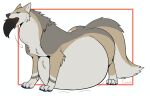 absurd_res all_fours anthro anthro_prey belly big_belly canid canine canis demon duo eizokushi fatal_vore female feral feral_pred fox hel_(shiretsuna) hi_res hybrid larger_prey male male/female mammal maya_(bigsky) oral_vore smaller_pred tail tail_in_mouth vore wolf