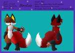  1:1 2023 anthro black_body black_ears black_fur canid canine claws davy_(davyluiz) davyluiz digital_media_(artwork) fox front_view fur green_eyes hair hi_res kemono looking_at_viewer male mammal model_sheet pawpads paws rear_view red_body red_fox red_fur semi-anthro shaded simple_background solo tail tongue tongue_out true_fox watermark white_body white_fur yellow_ears 