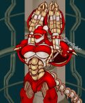  android anthro apode armband armor big_breasts breasts cable chi_un-d_(gunforce_ii) clothing colored_sketch draconcopode female gunforce_ii headgear helmet hi_res humanoid irem legless machine metallic_body not_furry raised_arm red_armband red_armor risqueraptor robot robot_humanoid serpentine shoulder_guards sketch solo solo_focus tail 