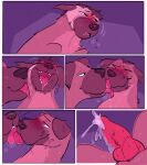  blush breath canid canine canis comic domestic_dog duo ejaculation feral feral_on_feral feral_transformation hi_res licking looking_pleasured male male/male mammal neck_lick species_transformation tongue transformation zoba_(artist) 
