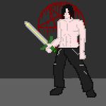  8bit animated blood corpse-grinder cute death goth human looking_at_viewer male pixel pixel_art sword weapon 