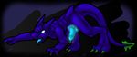  blue_dragon drake drake_(species) glowing male open_mouth penis precum tenecayr tenecayr_(artist) 