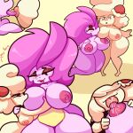 absurd_res alcremie anthro areola big_breasts blush bodily_fluids breast_milking breast_play breast_suck breastfeeding breasts close-up cream_(diicks) digital_media_(artwork) diicks dragon duo female female/female food food_creature food_hair fruit generation_8_pokemon hair hi_res lactating licking milk mythological_creature mythological_scalie mythology nintendo nipple_fetish nipple_lick nipple_play nipples nude open_mouth plant pokemon pokemon_(species) pseudo_hair purple_body scalie simple_background sucking tongue