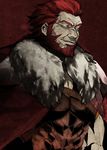  armor beard cape facial_hair fate/zero fate_(series) male_focus red_eyes red_hair rider_(fate/zero) solo varenne 