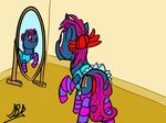  blush bow crossdressing dress equine g-string horn male my_little_pony stockings underwear unicorn 