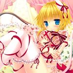  animal_ears bad_id bad_pixiv_id blonde_hair blue_eyes blush cat_ears curtains frills lace lace-trimmed_thighhighs legs lingerie long_hair looking_at_viewer minatsuki_alumi original panties pillow ribbon sitting solo tail thighhighs thighs underwear white_legwear white_panties 