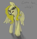  baggy_eyes blonde_hair bubbles_(fanfic) bubbles_(mlp_fanfic) derpy&#039;s_mother_(mlp) derpy's_mother_(mlp_fanfic) equine female feral friendship_is_magic fur grey_background hair horse madcookiefighter mammal my_little_pony navel original_character pegasus plain_background pony solo wings yellow_eyes yellow_fur 