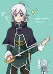  character_request cosplay earrings grey_eyes jewelry melty_blood multiple_girls rapier riesbyfe_stridberg silver_hair six_(fnrptal1010) sword tsukihime weapon whip 