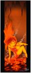  adventure_time clothed clothing elemental female fernando_faria fire fire_elemental flame_princess humanoid looking_at_viewer not_furry pinup pose princess royalty seductive skimpy smile solo 