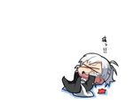  &gt;_&lt; chibi closed_eyes melty_blood ponytail riesbyfe_stridberg silver_hair simple_background six_(fnrptal1010) solo tantrum tears tsukihime white_background 
