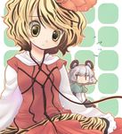  animal_ears bad_id bad_pixiv_id bdsm biyon blonde_hair bondage bound brown_hair capelet collar dress grey_dress grey_hair hair_ornament leash long_sleeves mouse_ears multicolored_hair multiple_girls nazrin red_eyes shibari shirt short_hair skirt toramaru_shou touhou two-tone_hair wide_sleeves yellow_eyes 