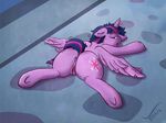  anus butt cutie_mark equine female feral friendship_is_magic hi_res horn looking_at_viewer looking_back lying mammal my_little_pony nude on_front princess_twilight_sparkle_(mlp) pussy solo spread_legs spreading tasteful-clopper twilight_sparkle_(mlp) winged_unicorn wings 