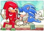  bed butt echidna erection falloutboy911 gay gloves hedgehog imminent_sex knuckles_the_echidna knucles male mammal penis pillow sega socks sonic_(series) sonic_the_hedgehog towel unknown_artist 